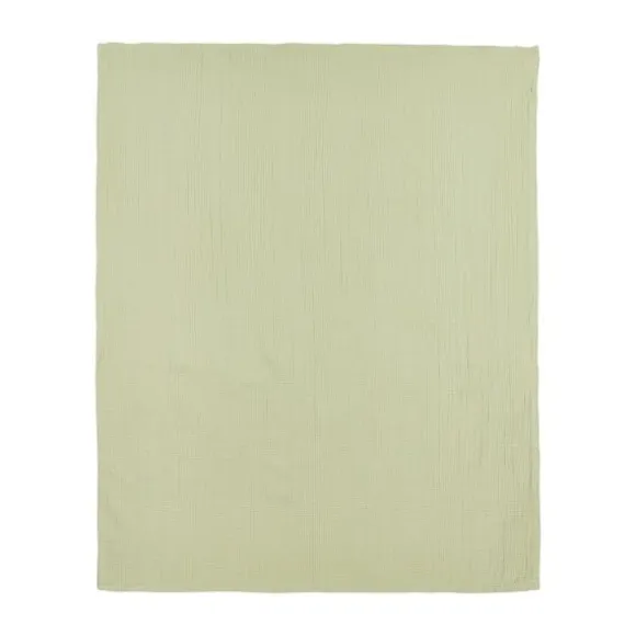 Meyco Baby Uni Wieglaken - Pre-Washed Hydrofiel - 75 x 100 cm - Soft Olive