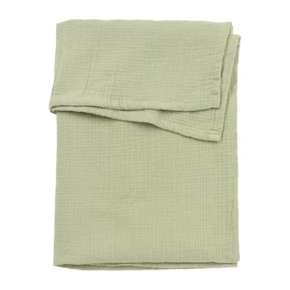 Meyco Baby Uni Wieglaken - Pre-Washed Hydrofiel - 75 x 100 cm - Soft Olive