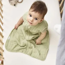 Meyco Baby Uni Zomerslaapzak - 70 cm - Pre-Washed Hydrofiel - Soft Sand