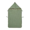 Meyco Baby Voetenzak Wafel Teddy Olive Green 40 x 82 cm