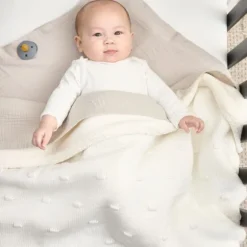Meyco Baby Wiegdeken Teddy Knots Offwhite 75 x 100 cm