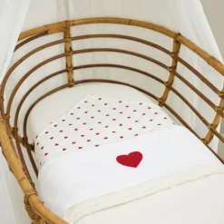 Meyco Baby Wieglaken Sweet Heart Red 75 x 100 cm
