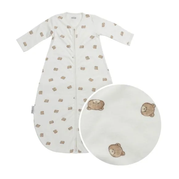 Meyco Bear Slaapzak Met Vaste Mouw Rond – 70 cm – Jersey – Sand