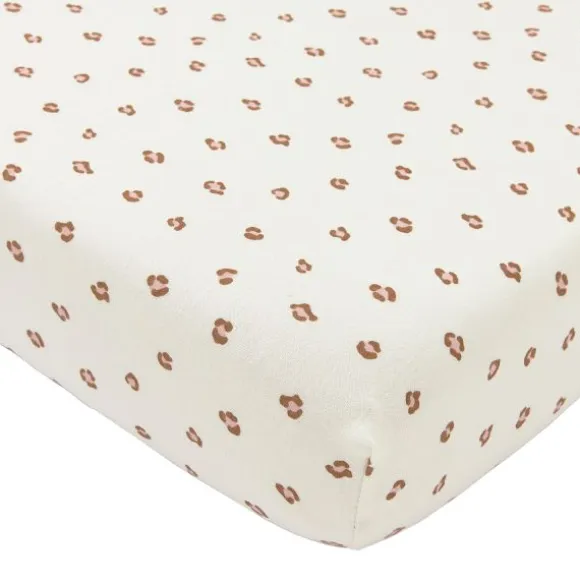 Meyco Hoeslaken Print - 70 x 140/150 cm - Jersey - Mini Panther Soft Pink