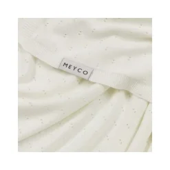 Meyco Ledikantdeken Ajour Bamboe Offwhite 100 x 150 cm