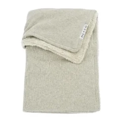 Meyco Ledikantdeken Knit Basic Sand Melange Teddy 100x150cm