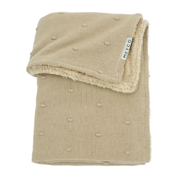 Meyco Ledikantdeken Mini Knots Sand Teddy 100x150cm