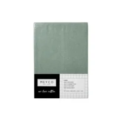 Meyco Ledikanthoeslaken Jersey Stone Green 60 x 120 cm (2-Pack)