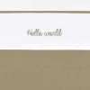 Meyco Ledikantlaken Hello World Sand 100x150cm