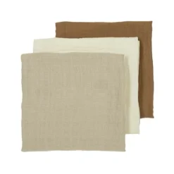 Meyco Multidoek Hydrofiel Pre-Washed Uni Offwhite/Sand/Toffee 70 x 70 cm 3-Pack