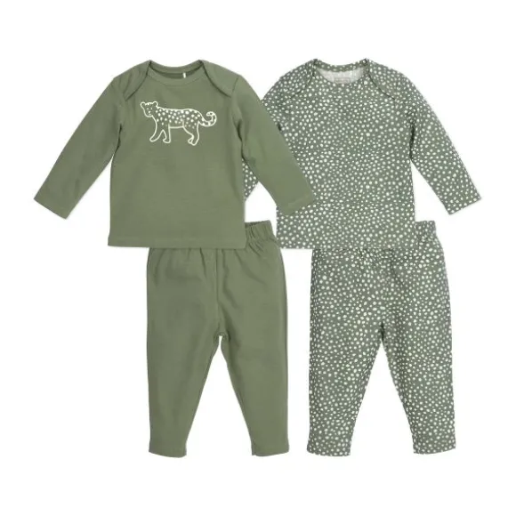 Meyco Pyjama Cheetah Forestgreen mt.50/56 2-Pack