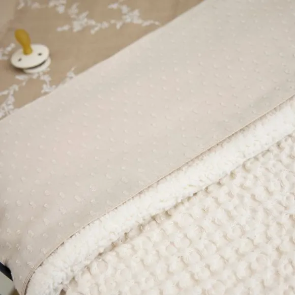 Meyco Wiegdeken Wafel Teddy Sand 75 x 100 cm