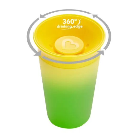 Munchkin Miracle 360 Trainer Changing Color Beker - 12mnd+ - 266ml - Yellow