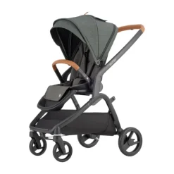 Mutsy Wandelwagen Flow Black Frame - Cognac Grip - Urban Green