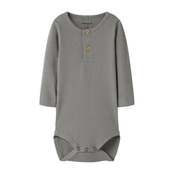 Name It Kab Button Romper - Maat 68 - Shadow