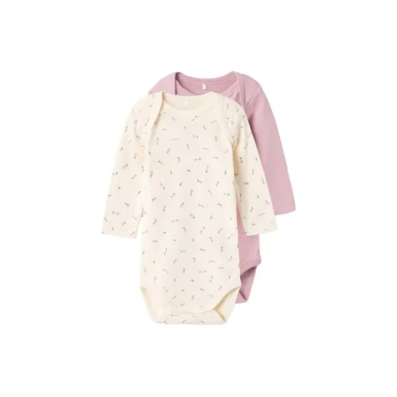 Name It Romper Floral 2-Pack Pink / Buttercream 74
