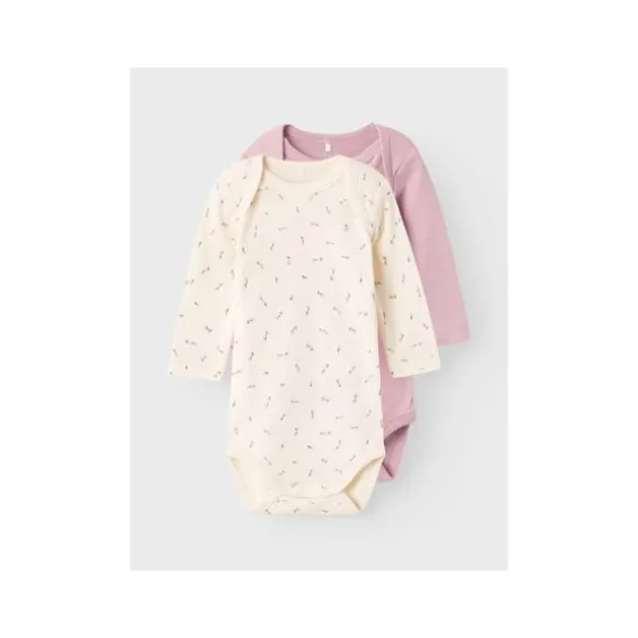 Name It Romper Floral 2-Pack Pink / Buttercream 74