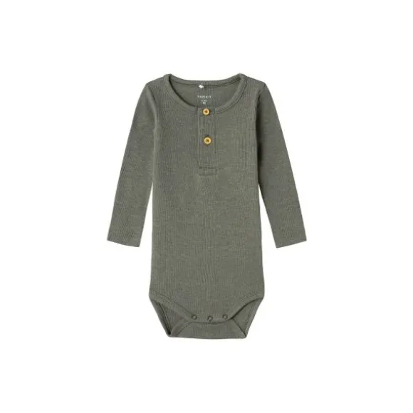 Name It Romper Kab Button Dusty Olive 62