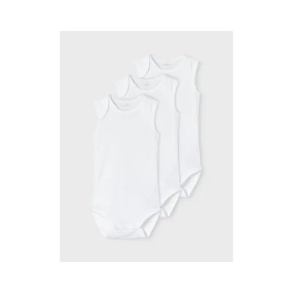 Name It Romper Zonder Mouw 3-Pack Bright White 56