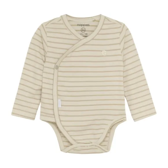 Noppies Navi Romper - Stripe - Maat 44 - Offwhite