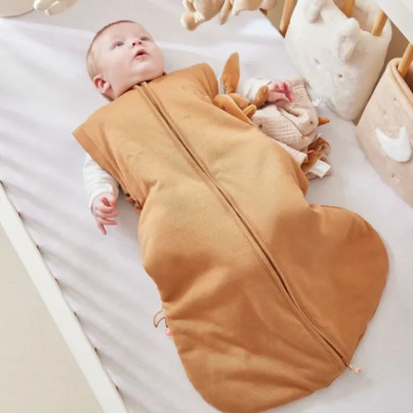 Noukie's B&M Slaapzak – 70 cm – Afritsbare mouwen – Jersey – Caramel