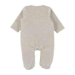 Noukie's F&O Pyjama Met Borduursel - 00 Mnd - Velours - Beige