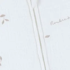 Noukie's F&O Slaapzak Met Borduursel - Maat 50 cm - Gewatteerde Mousseline - Wit