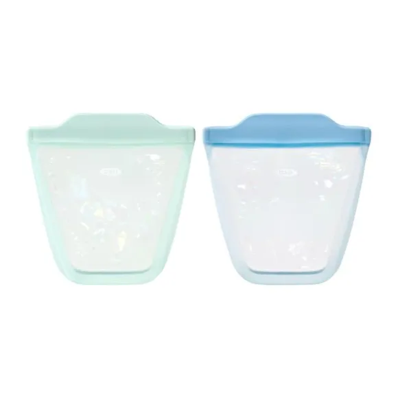 OXO Tot Bewaarzakken - 2 Pack - Silicone - Opal & Dusk