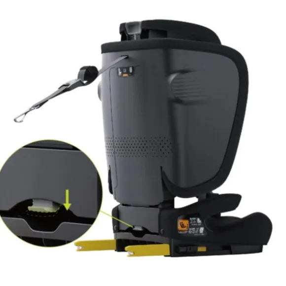 Puck autostoel JIM-black opvouwbaar Groep 1/2/3 (76-150 cm)
