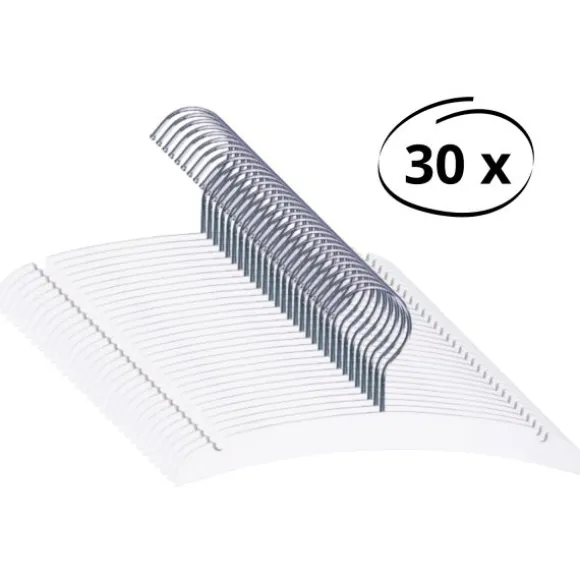 Puck Kledinghanger Kunststof Wit (15 stuks)