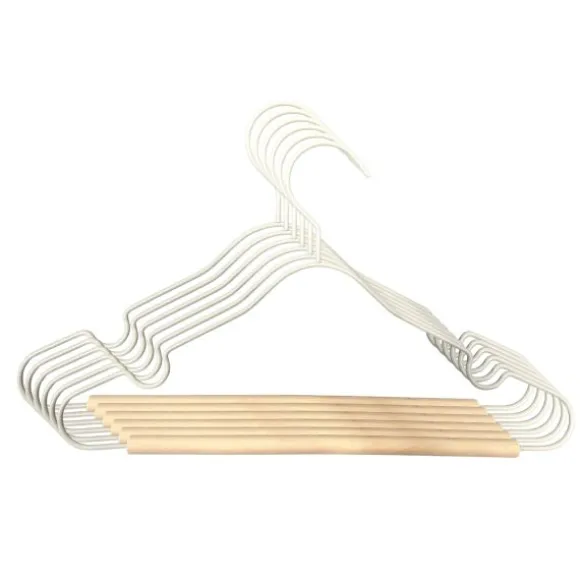 Puck Kledinghanger Velours Ecru (6 stuks)