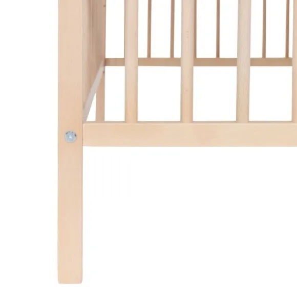 Puck Ledikant Raw Beuken Natural 60x120 cm
