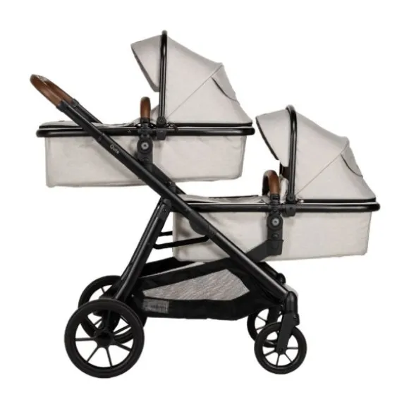Qute Duo Kinderwagen Q-Twin Jeans Zwart