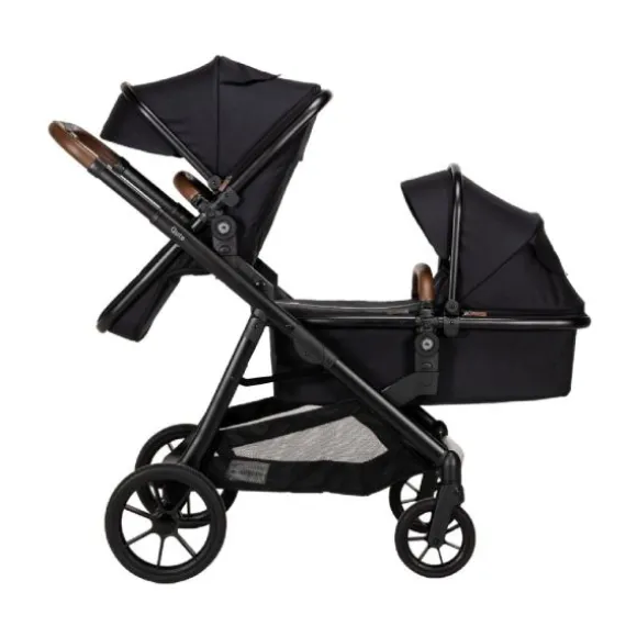 Qute Duo Kinderwagen Q-Twin Jeans Zwart