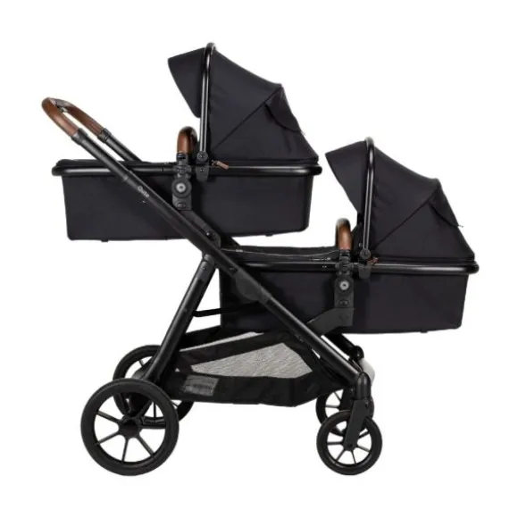 Qute Duo Kinderwagen Q-Twin Jeans Zwart