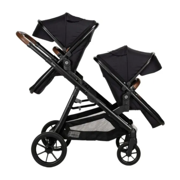 Qute Duo Kinderwagen Q-Twin Jeans Zwart