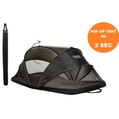 Qute Q-Camp Babytent - Travelcot Black / Desert