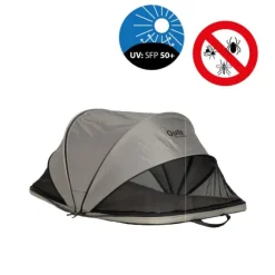 Qute Q-Camp Babytent - Travelcot Black / Desert