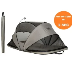 Qute Q-Camp Babytent - Travelcot Black / Desert