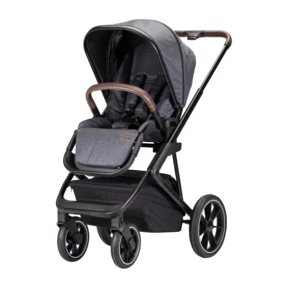 Qute Q-Rider Kinderwagen Zwart Frame/Steelblue