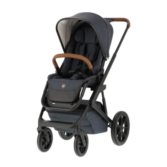 Qute Q-Rider Plus Kinderwagen - Denim Blue | Kidsriver Curve Autostoel - Black