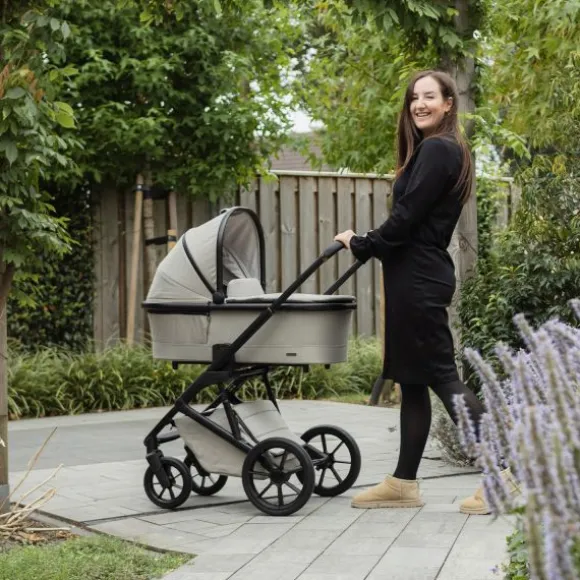 Qute Q-Rider Plus Kinderwagen - Denim Blue | Kidsriver Curve Autostoel - Black