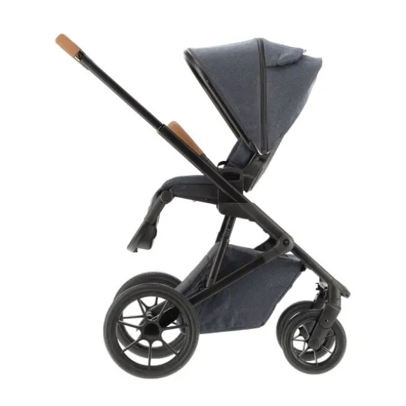 Qute Q-Rider Plus Kinderwagen - Denim Blue | Kidsriver Curve Autostoel - Black