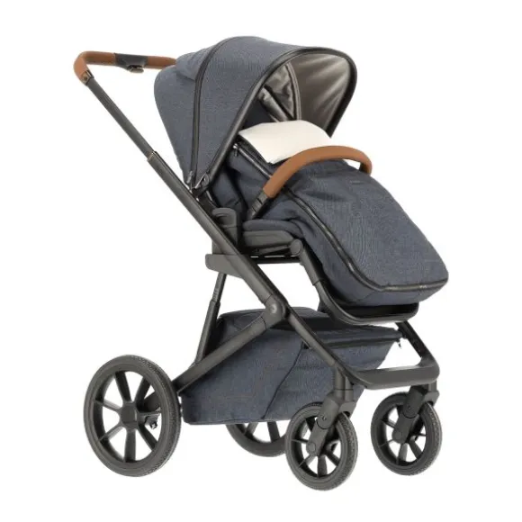Qute Q-Rider Plus Kinderwagen - Denim Blue | Kidsriver Curve Autostoel - Black
