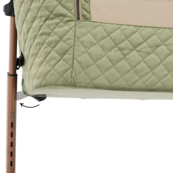 Qute Q-wiggle electric Co-Sleeper cream - white wash