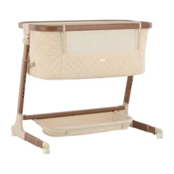 Qute Q-wiggle electric Co-Sleeper cream - white wash