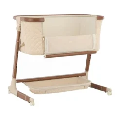Qute Q-wiggle electric Co-Sleeper cream - white wash