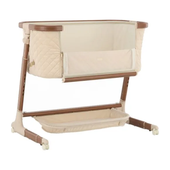Qute Q-wiggle electric Co-Sleeper cream - white wash