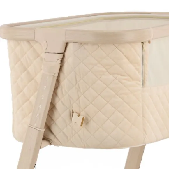 Qute Q-wiggle electric Co-Sleeper cream - white wash