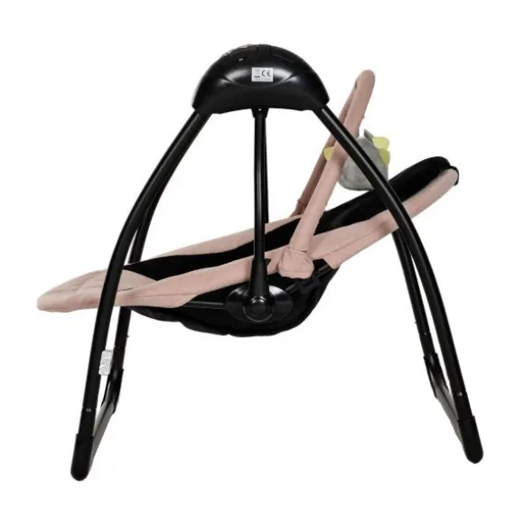 Qute Schommelstoel Q-Swing Softgrey Uil / Zwart Frame